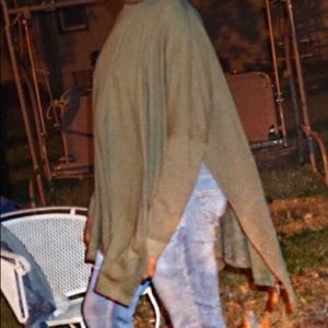 Khaki long sleeve Poncho